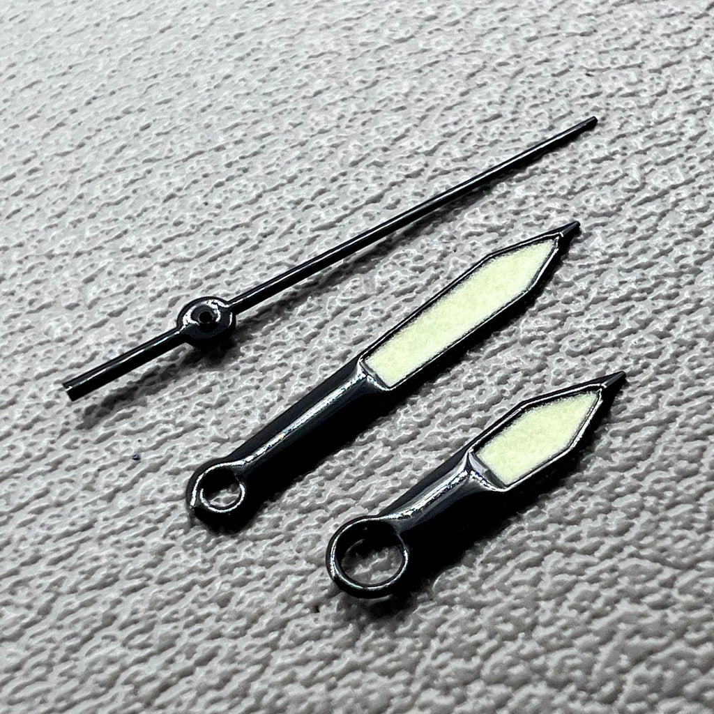 Black Trim Green Lume Hands Set for Miyota 8215 8205 ETA 2824 2836 NH35 NH36