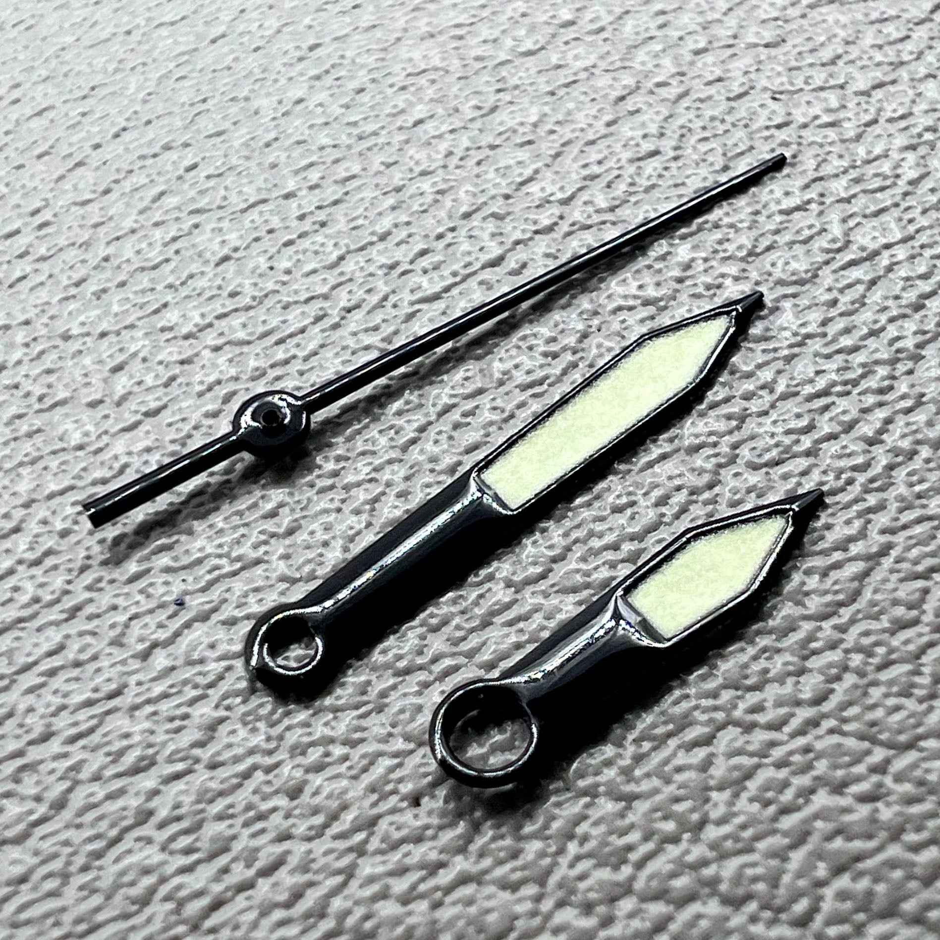 Black Trim Green Lume Hands Set for Miyota 8215 8205 ETA 2824 2836 NH35 NH36