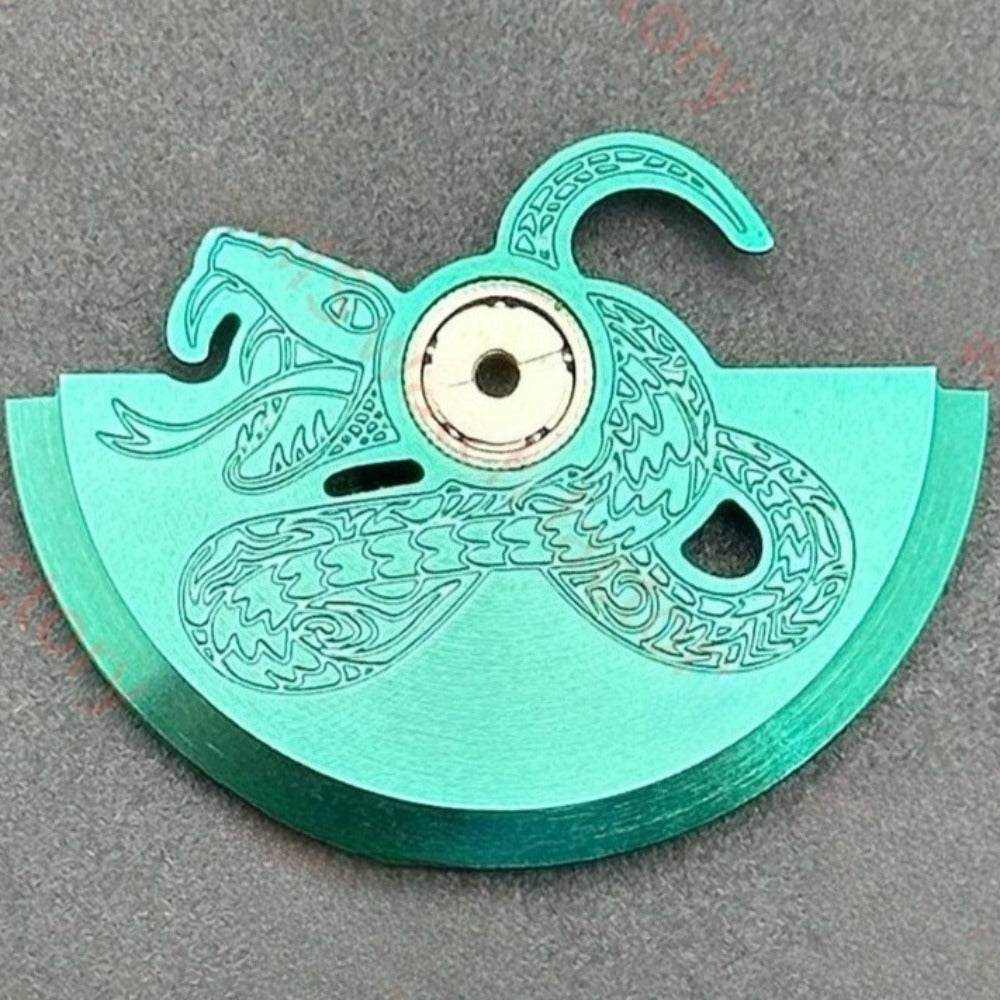 Modified Green Blue Python Rotor Oscillating Weight for NH35 NH36 Movement