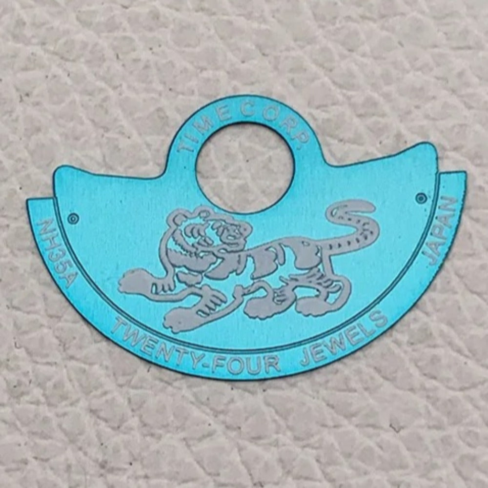 Light Blue Tiger Rotor Oscillating Weight Overlay Fit for NH35 NH36 7S26 4R35