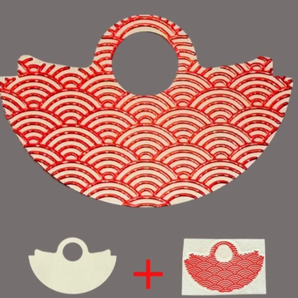 Silver Background Red Wave Up Slice Rotor Oscillating Weight for NH35