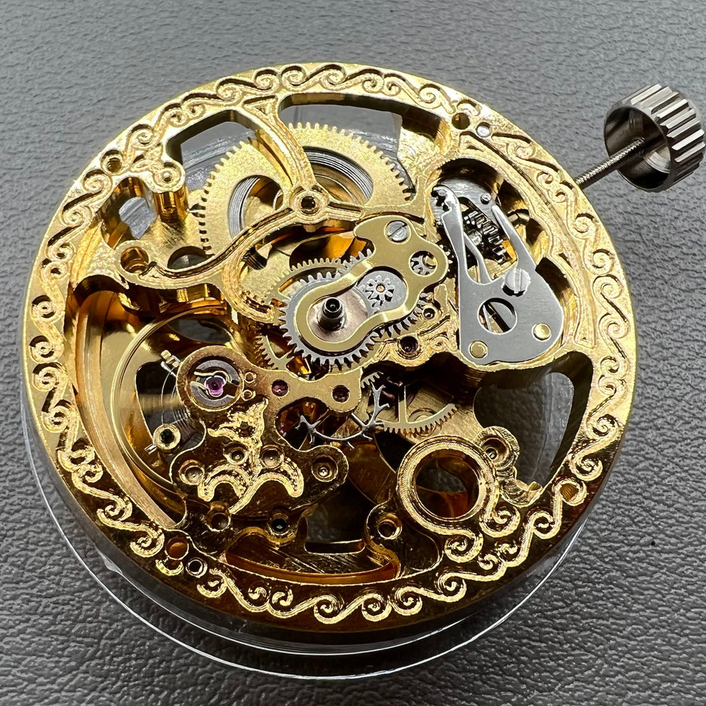 32.8mm 7120 Golden Hollow Extra Large Automatic Mechanical Movement