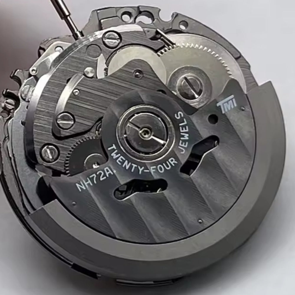 New Black Hollow Seiko SII NH72 NH72A Japan Made Automatic Movement