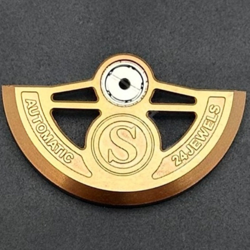Modified Golden Hollow S Carved Rotor Oscillating Weight for NH35 NH36 Movement