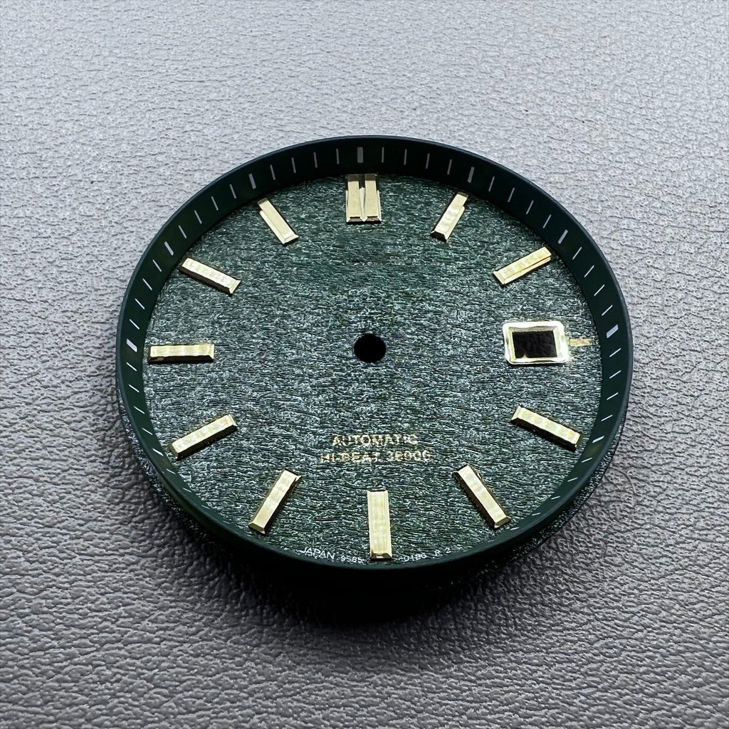 NO Lume Green Datejust  33mm Modified Watch Dial for NH35 NH36 Movement