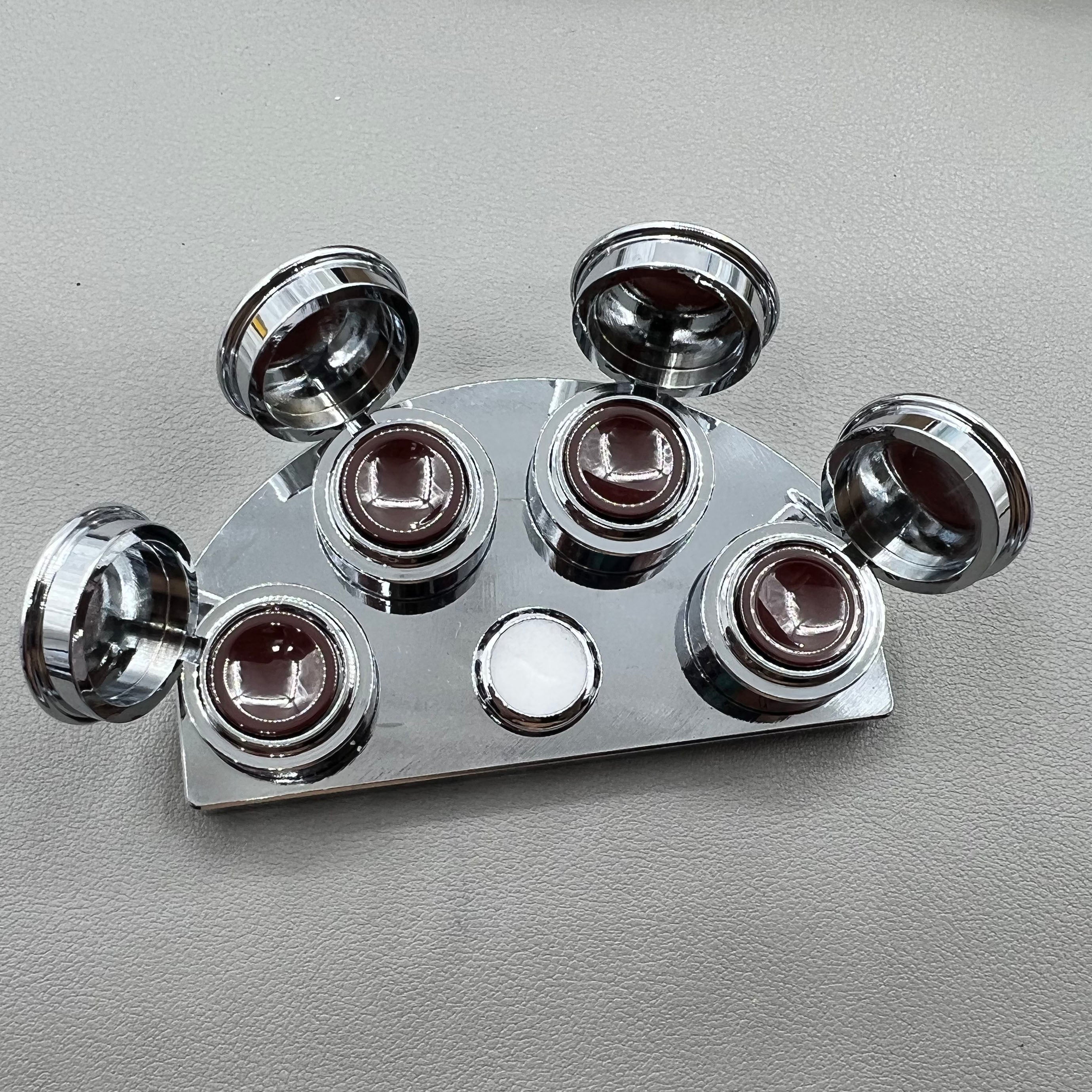 Watch Oil Cup Stand S/S 4 Oiler Dishes Cups with Cover BG 30180-A Replacement