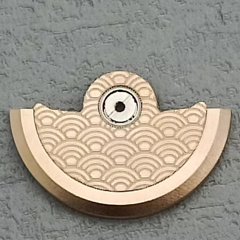 Rose Golden Waved Rotor Oscillating Weight for NH34 NH35 NH36 NH38 Movement