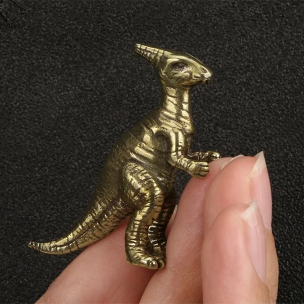 Solid Copper Jurassic Cretaceous Coelurosaur Hand Carved Bronze Model Figurines