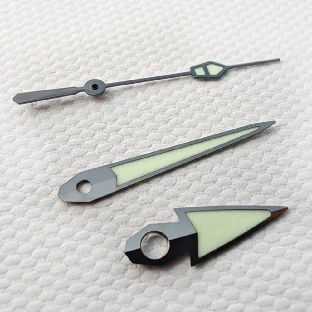 Black Trim C3 Green Lume Vintage Watch Hands for NH34 NH35 NH36 NH38 NH39 NH70