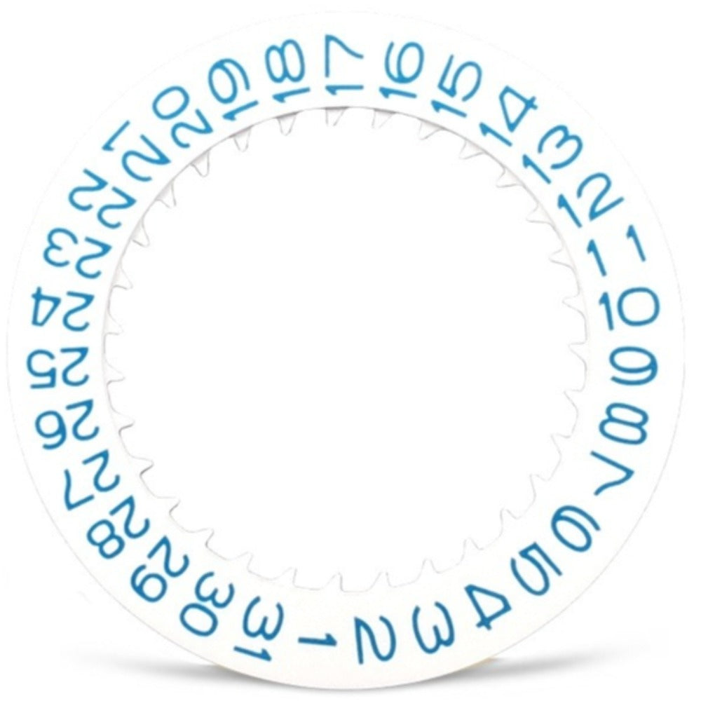 Blue Font White Date Disk Wheel Date Wheel for NH35 NH36 Movement Date At 3