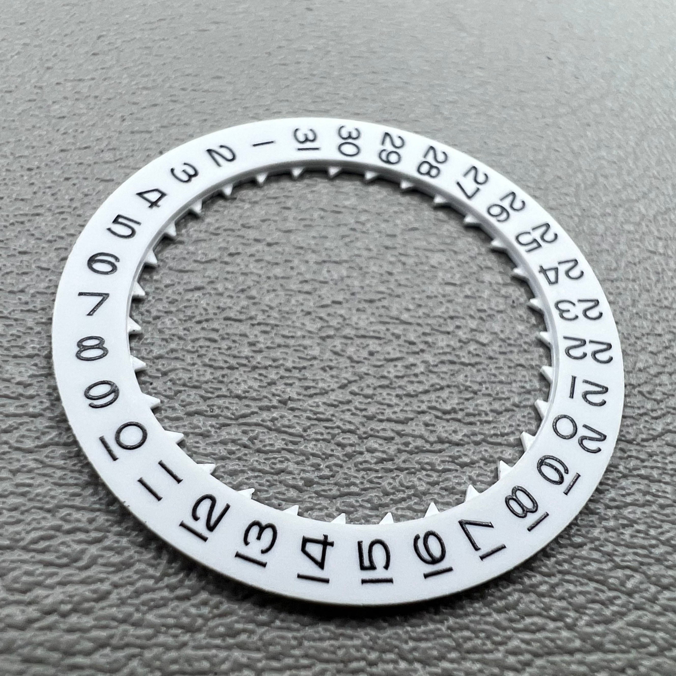 White Special Font Date@9 Date Disk Wheel for Miyota 8215 Movement
