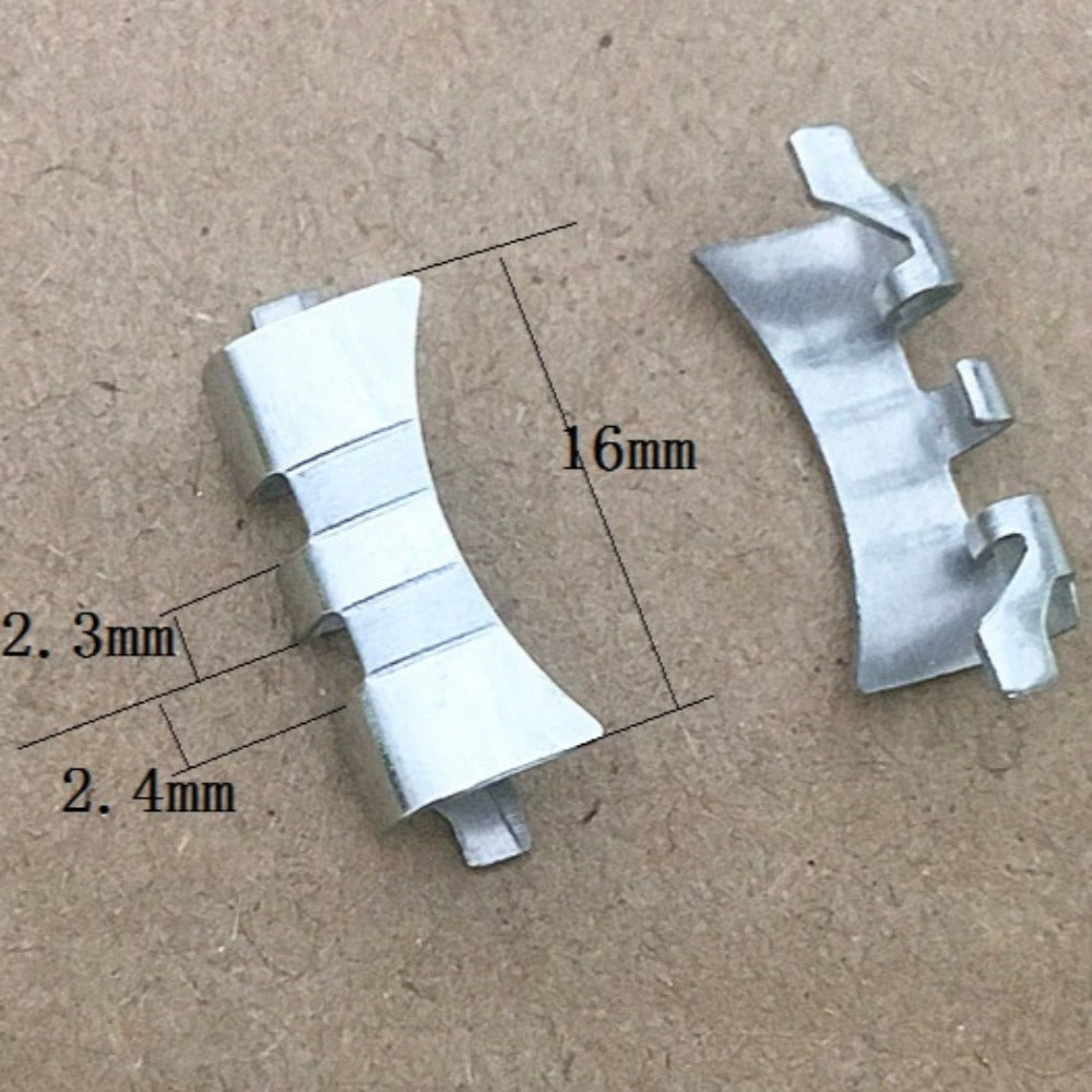 4 PIECES 16x2.3x2.4mm S/S Curved End Links Spring Bars Bracelet Watch Band Strap