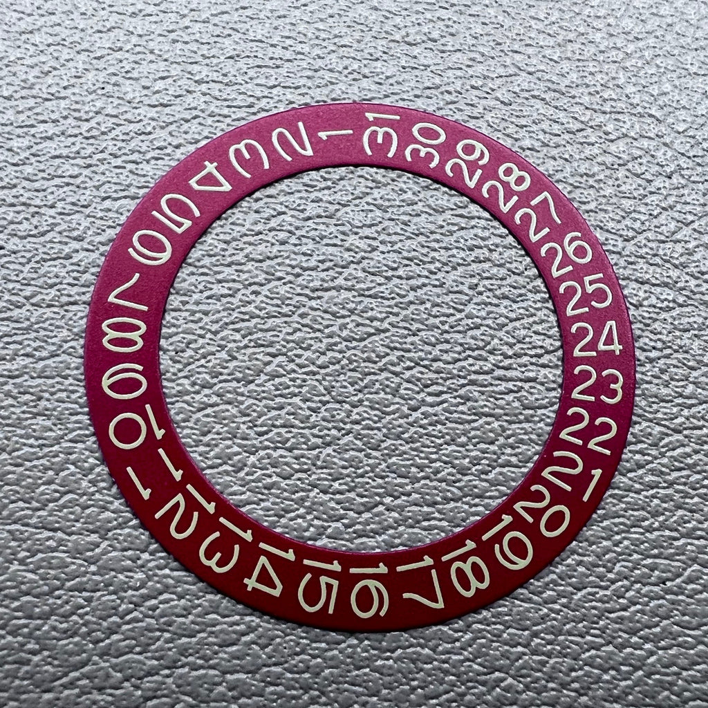 2 PIECES Red Background Mint Green Font Disk Date Wheel for Miyota NH35 NH36