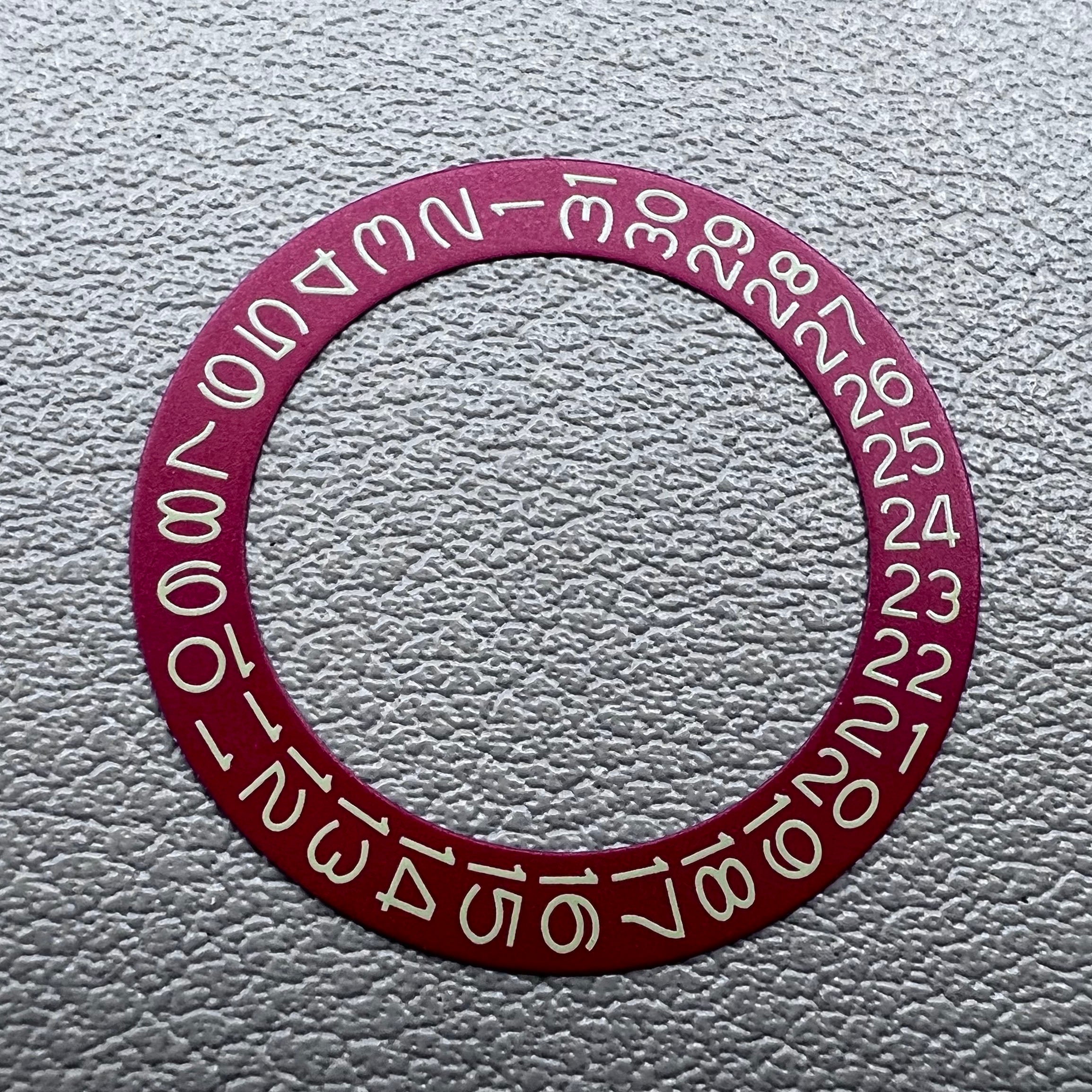 2 PIECES Red Background Mint Green Font Disk Date Wheel for Miyota NH35 NH36