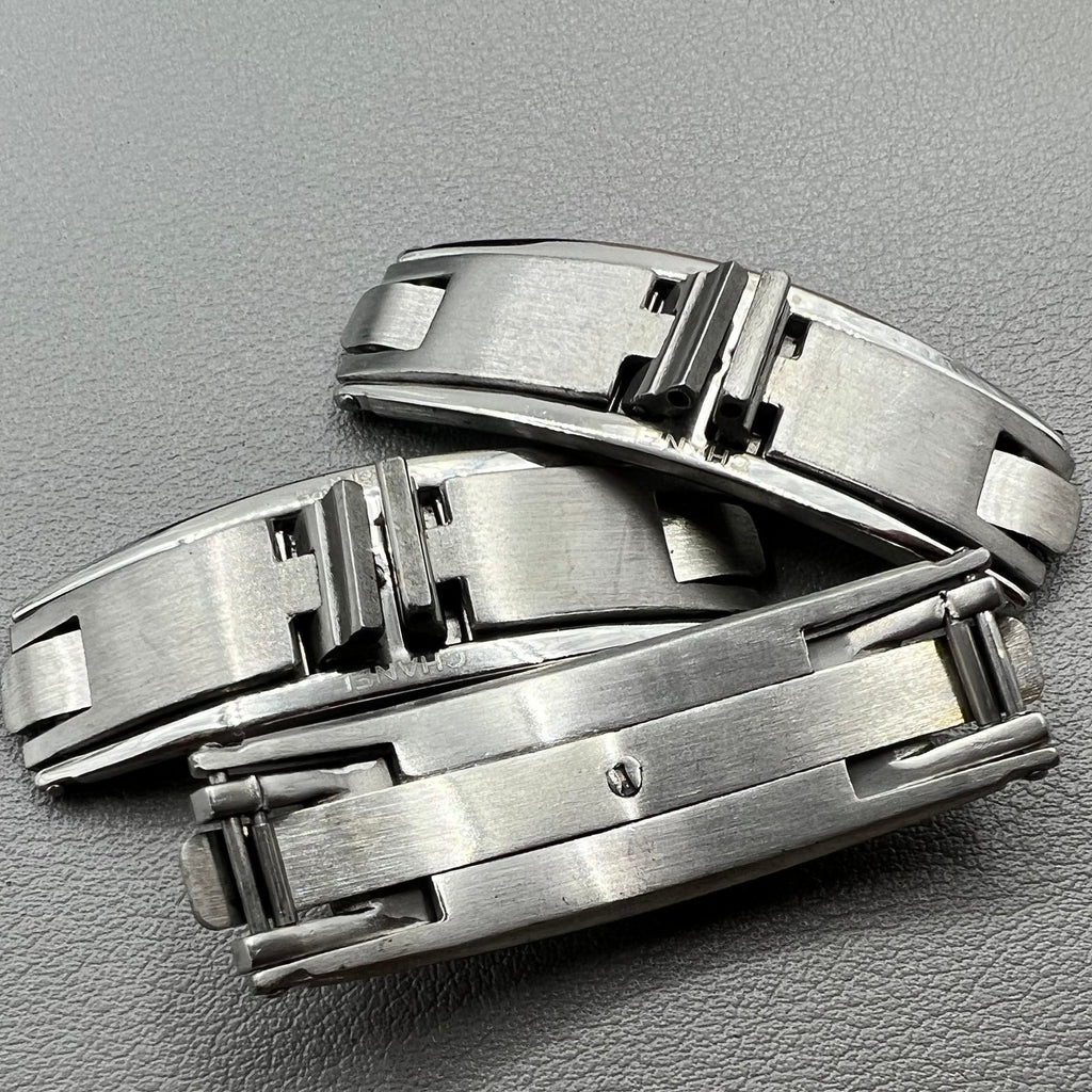 3X 7.6mm Width Stainless Steel Clasps Ceramic Butterfly Buckle J12 Elastic