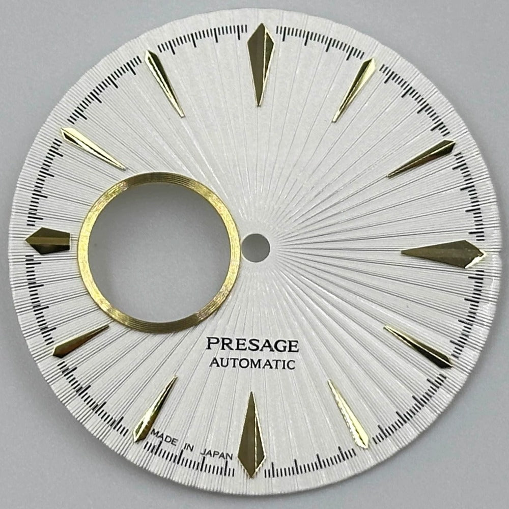 35mm Golden Nail+White No Lume Cocktail Type Modified Watch Dial for NH39