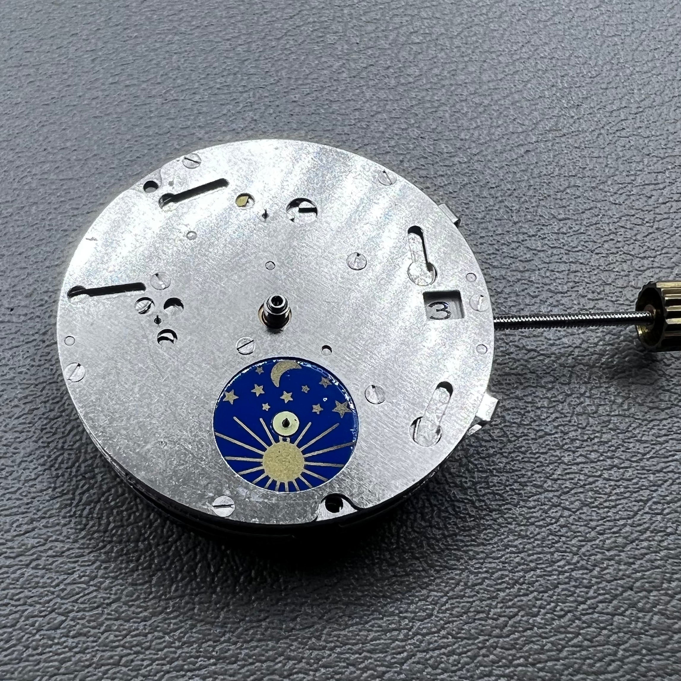 China 2813 Moon Phase@6 Date Silver Multi-Function Automatic Mechanical Movement