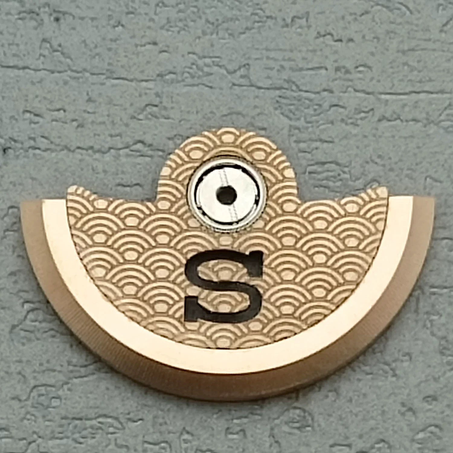 Golden Wave S Font Carved Rotor Oscillating Weight for NH34 NH35 NH36 NH38
