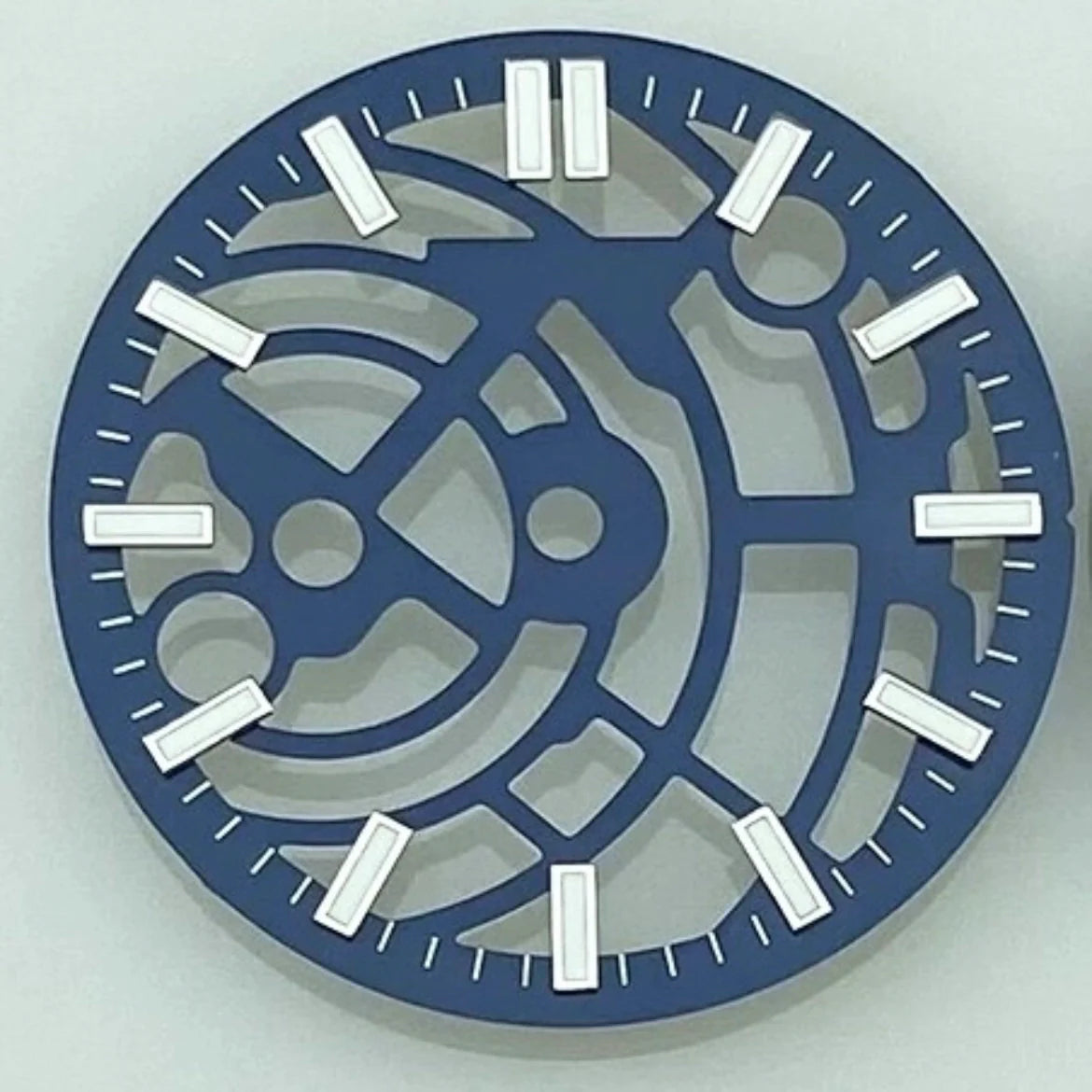28.5mm Blue Hollow Watch Dial For NH35 NH36 Nh70 Nh72 Movement Blue Lume