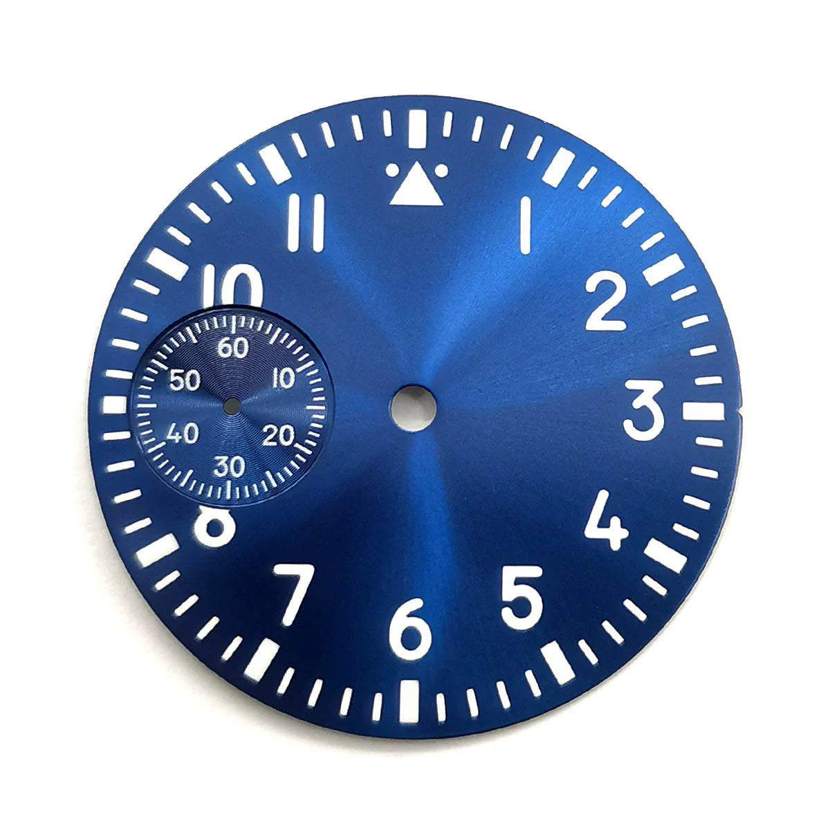 Blue 37mm No Logo Watch Dial For Eta6497 St3600 Movement Green Lume