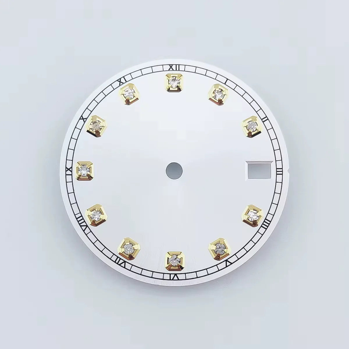 Golden Nail White 28.5mm Watch Dial Fit For NH36 Movement No Logo