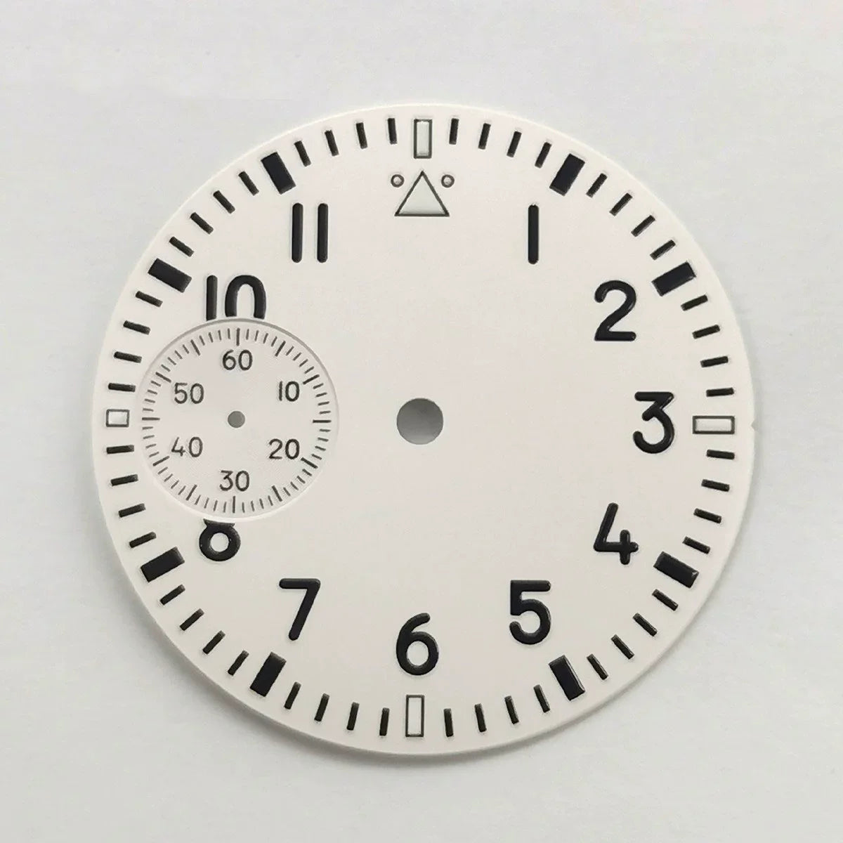 White 37mm No Logo Watch Dial For Eta6497 St3600 Movement Green Lume