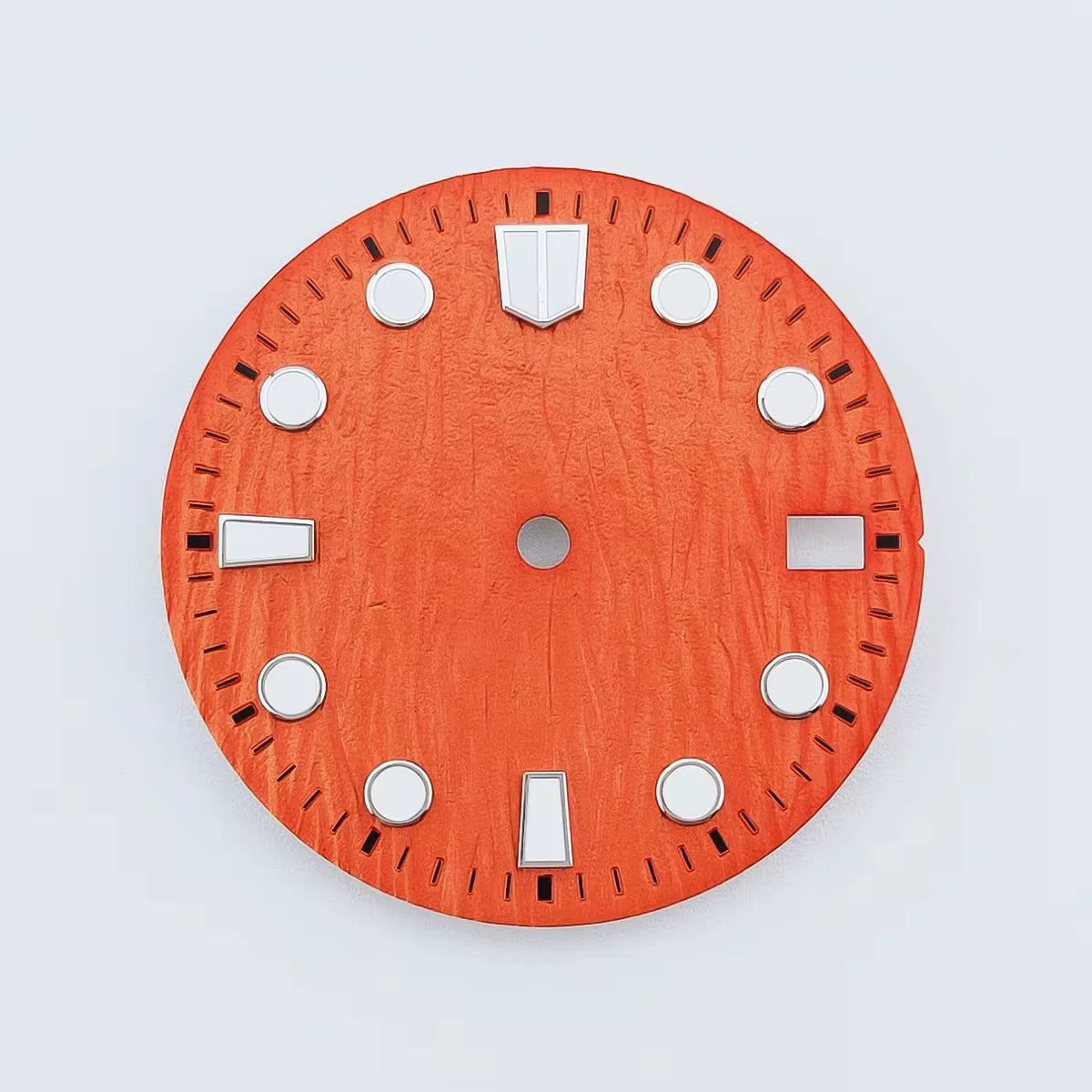 Orange Tree Grain 28.5mm No Logo Watch Dial For NH35 Movement Green Lume