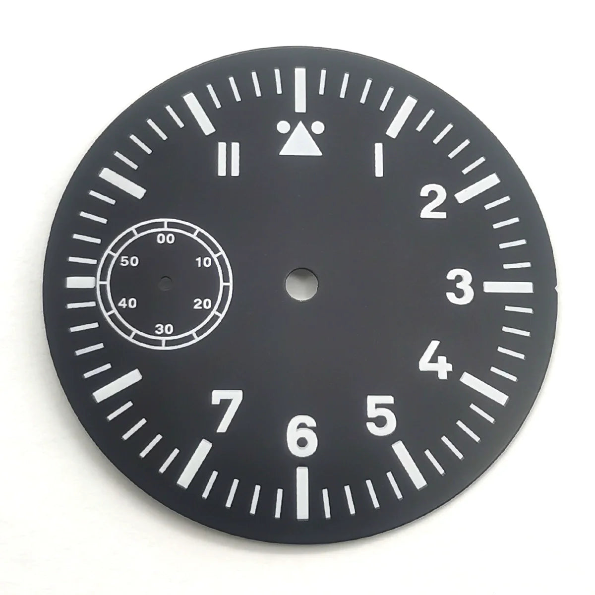 Black+White 38.5mm Watch Dial For Eta6497 St3600 Green Lume No Logo