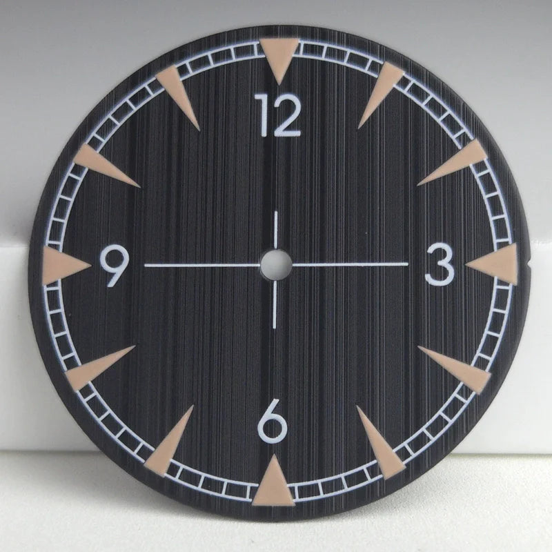 Black 33.5mm Cross Pattern Watch Dial For Miyota 8215 Movement