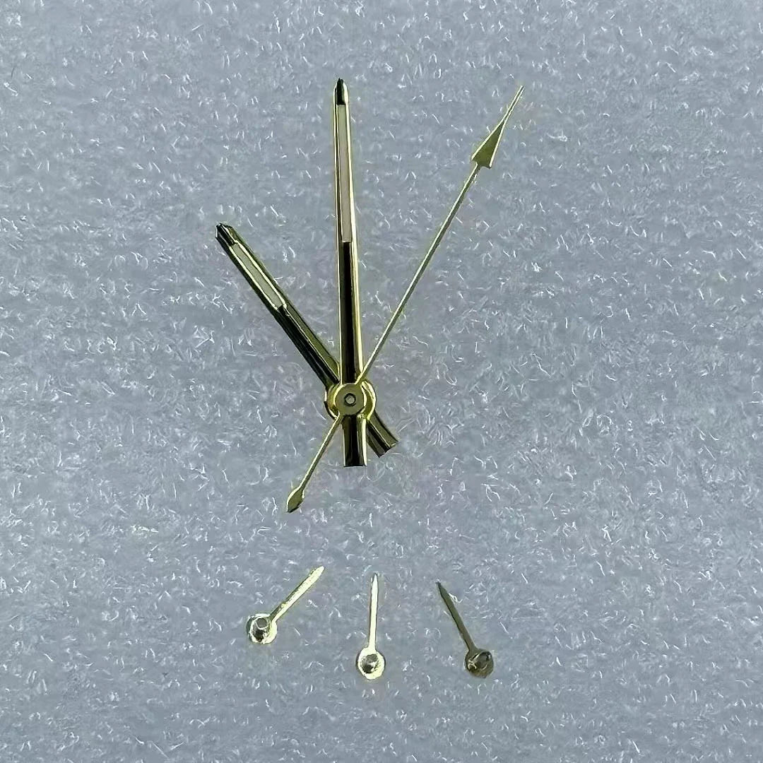 Modified Golden Trim Green Luminious 6 Hands Watch Hands for VK63 Movement