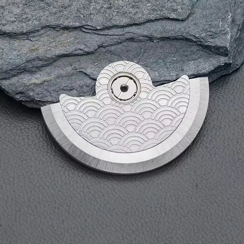 Silver Metal Waved Carved Oscillating Weight for NH34 NH35 NH36 NH38 NH72