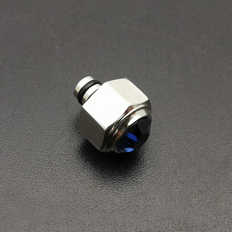 7x2.5mm Sapphire Steel Watch Crown for Santos Calibre Watch Parts Replacement
