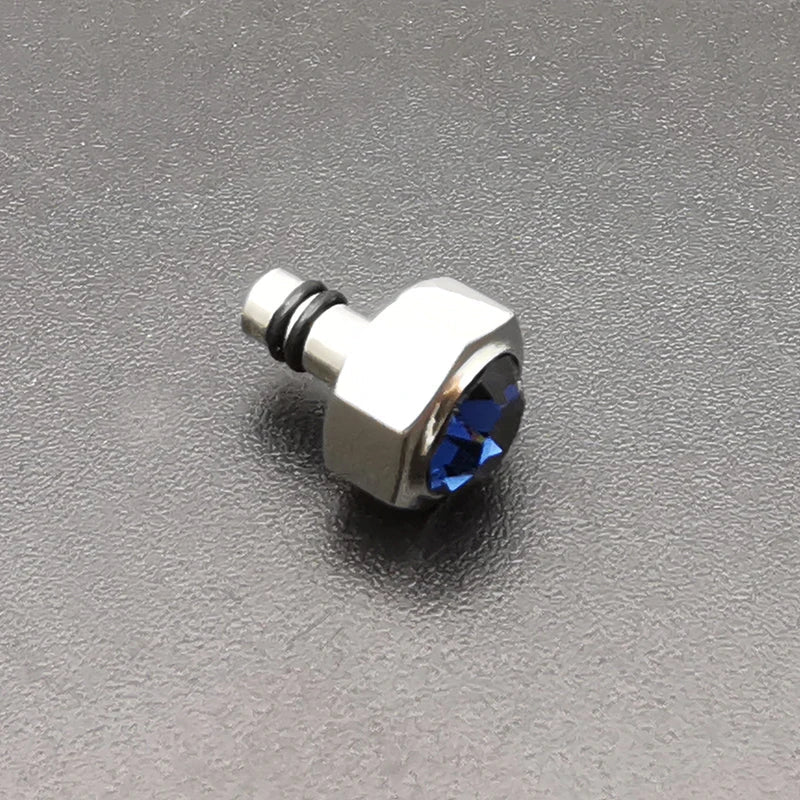 7.6x3.0mm Sapphire Steel Watch Crowns Generic for Santos Calibres Replacement