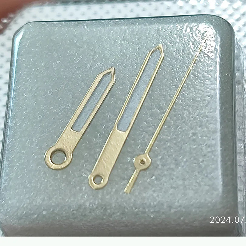 12.5mm Golden Trim Green Lume Watch Hands Set for  VX12 VX32 VX43 Movement