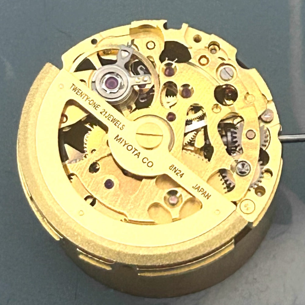 Japan Made Golden Miyota 8N24 Hollow Mechanical Movement Watch Part