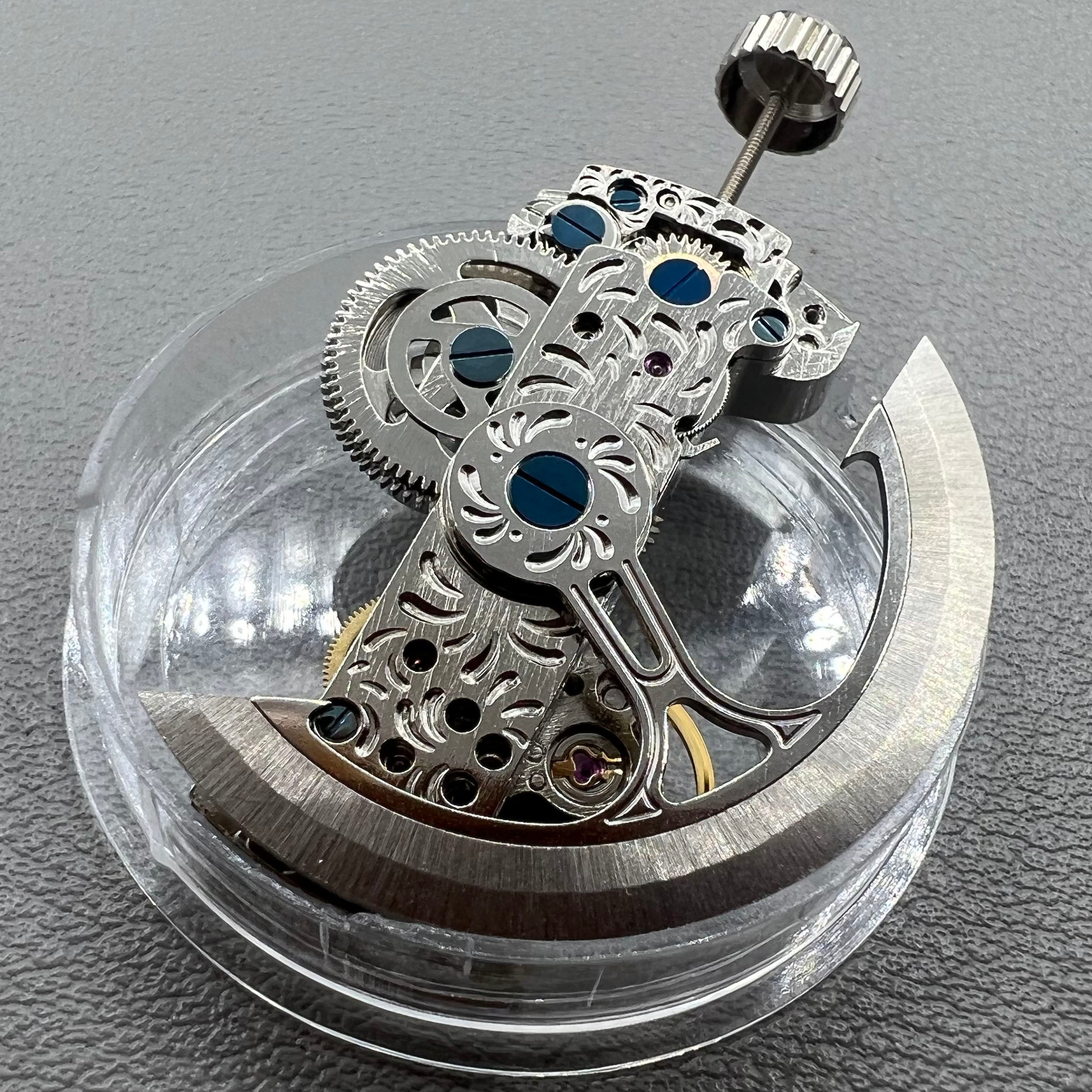 LG0801BS Silver Long Pendulum Wheel Automatic Mechanical Movement