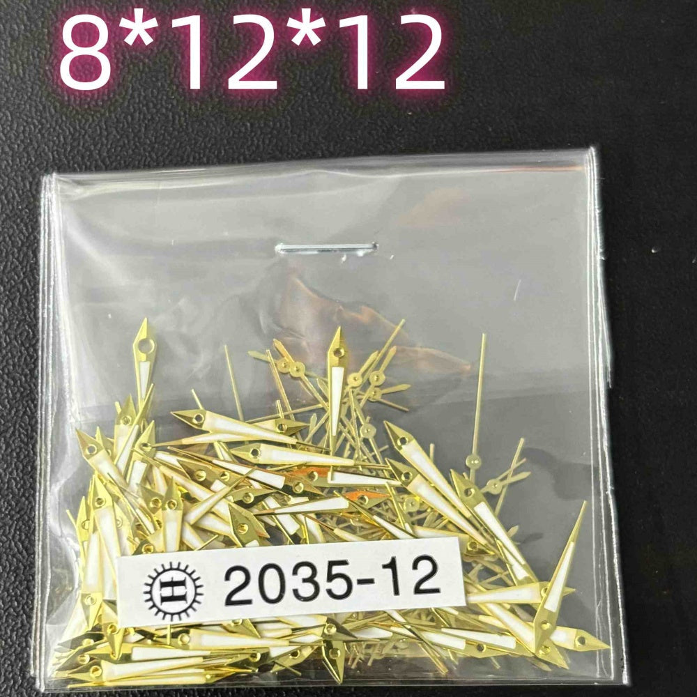 100sets 12mm Golden Trim Arrow Shape Watch Hands for Miyota 2035 2115 PC21