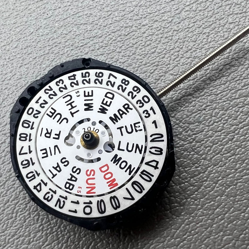 Japan PC23A Quartz Movement 3 Hands Double Calendar