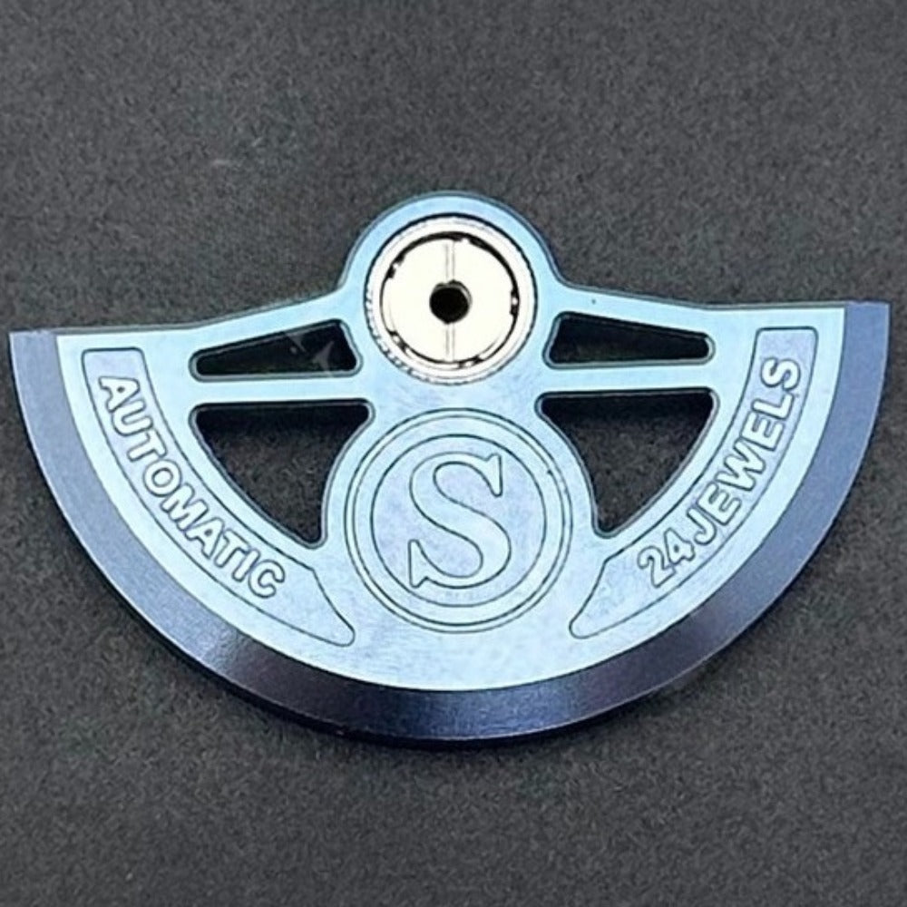 Modified Blue Hollow S Carved Rotor Oscillating Weight for NH35 NH36 Movement