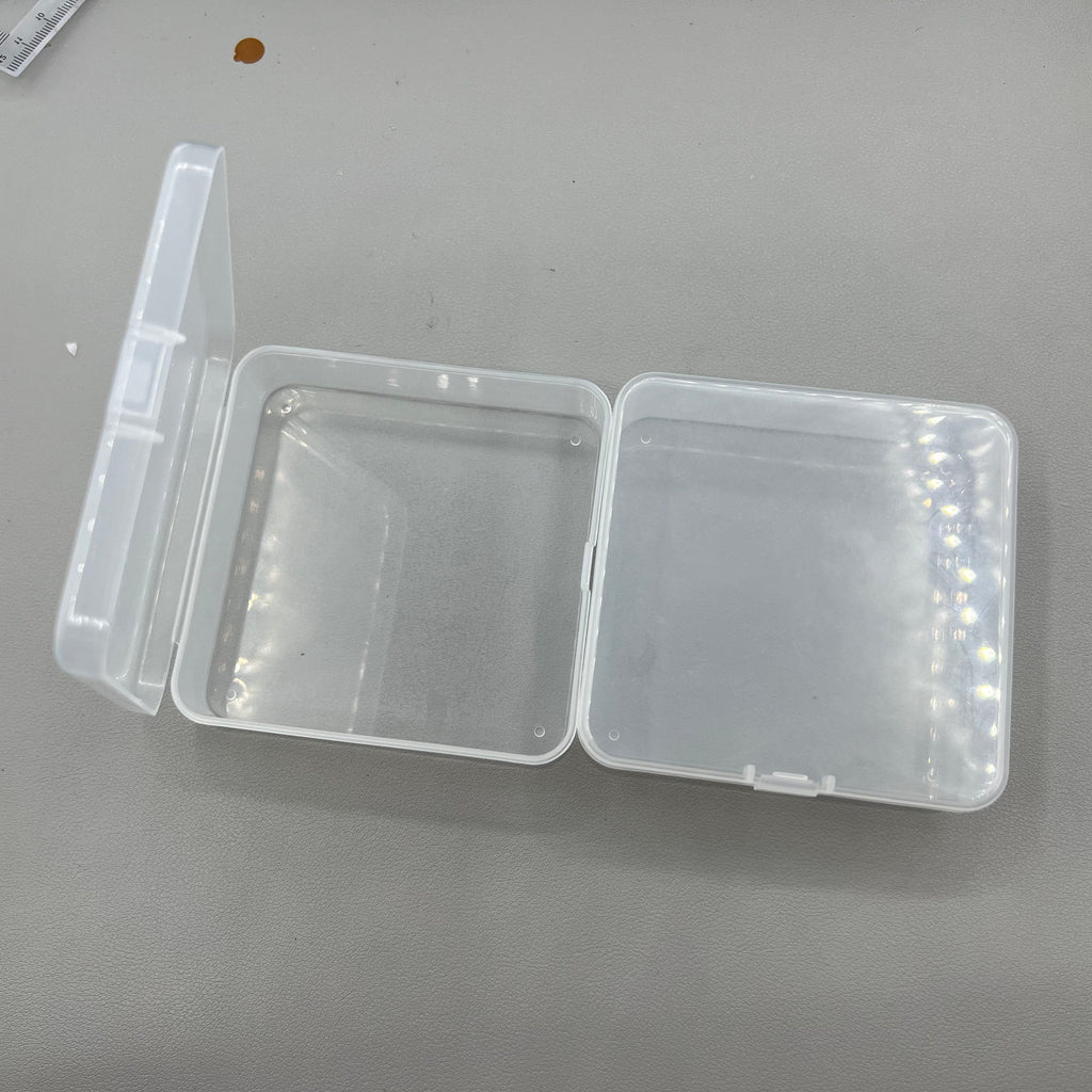 10X Square Toolbox Box Container Storage Case Hinged Lid (2.8x9.5x9.5cm)