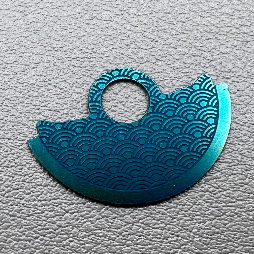 Dark Green Wave Metal Rotor Oscillating Weight Overlay Fit for NH35 NH36
