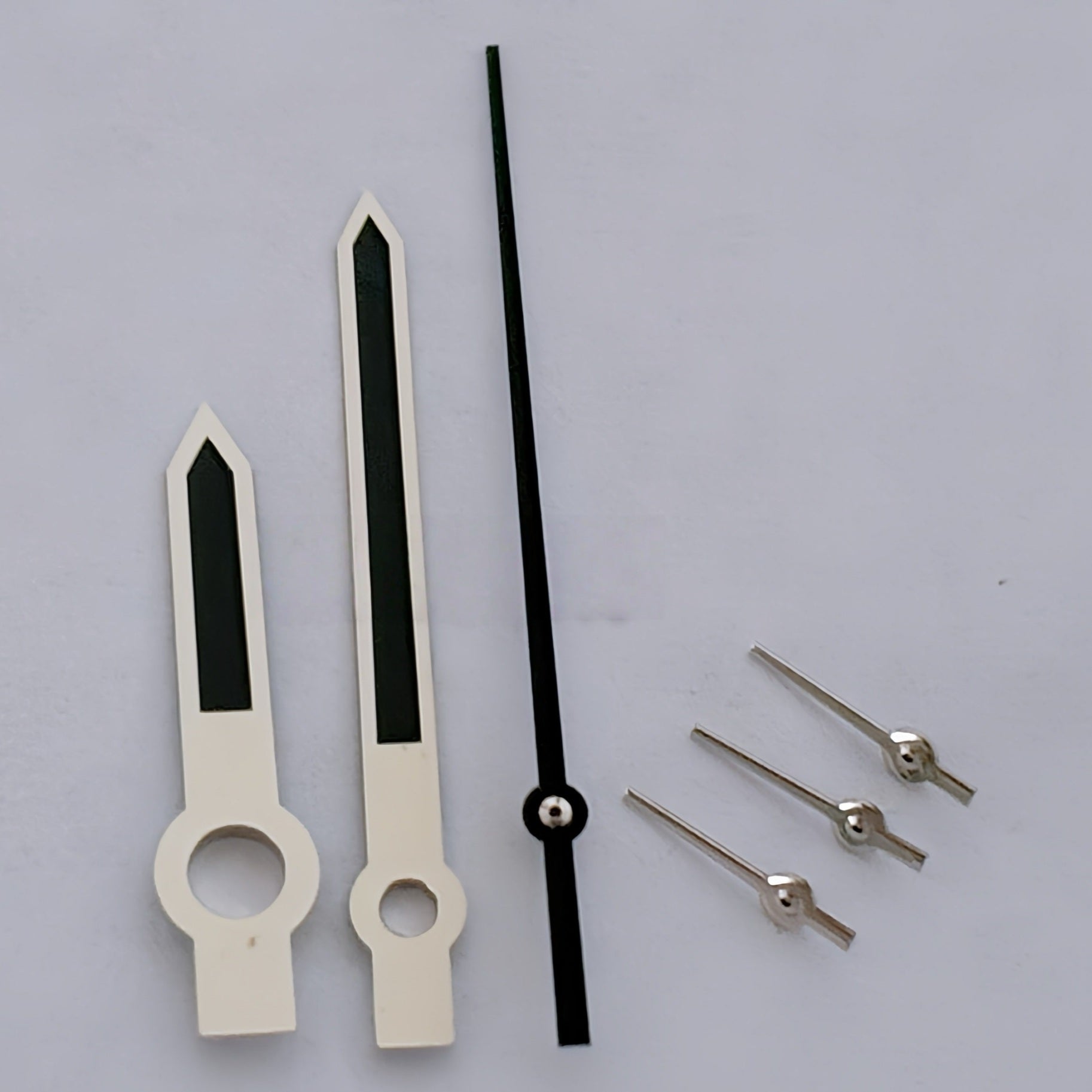 Silver Trim+Black Painted Hands Fit for ETA/Dandong 7750 Movement M005.0/M005.1