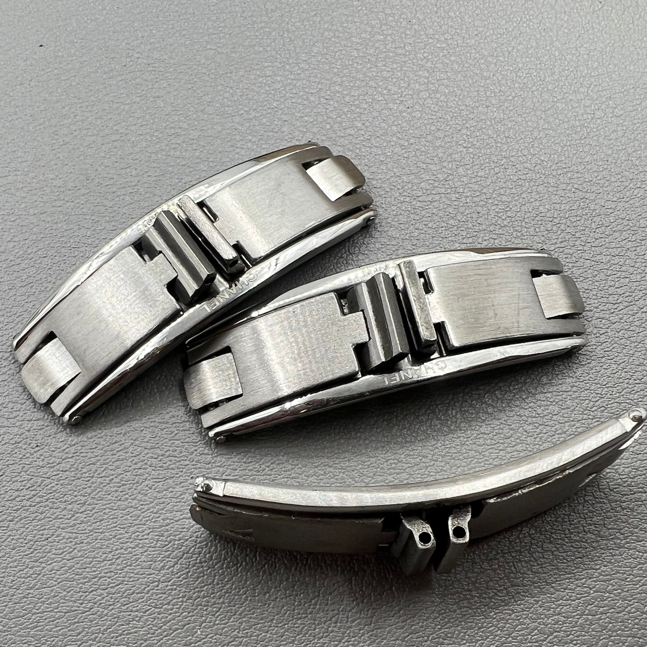 3X 9.0mm Width Stainless Steel Clasps Ceramic Butterfly Buckle J12 Elastic