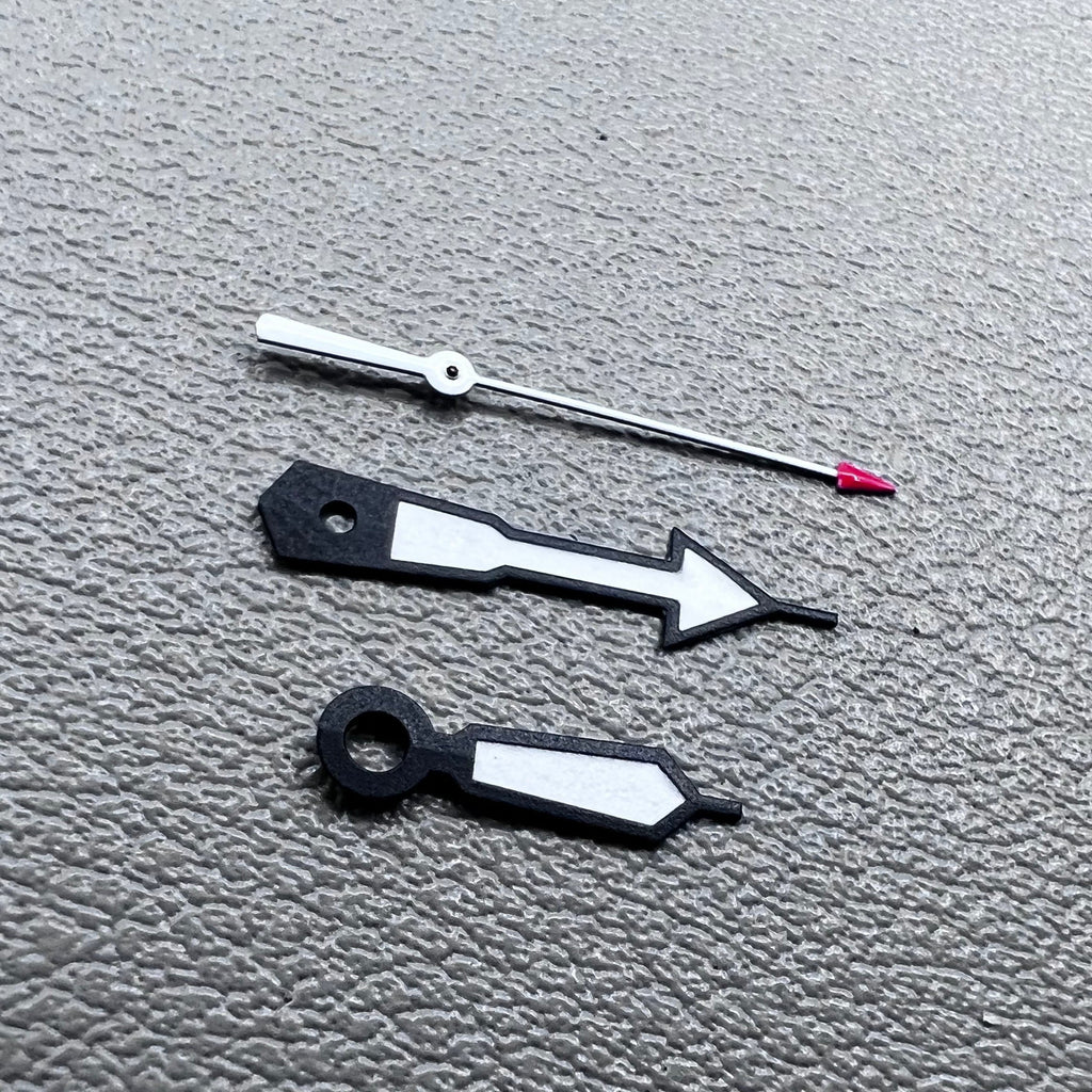 2 Sets Black Trim Arrow Shape Red Pointed Hands for NH35 NH36 NH38 NH39 NH34