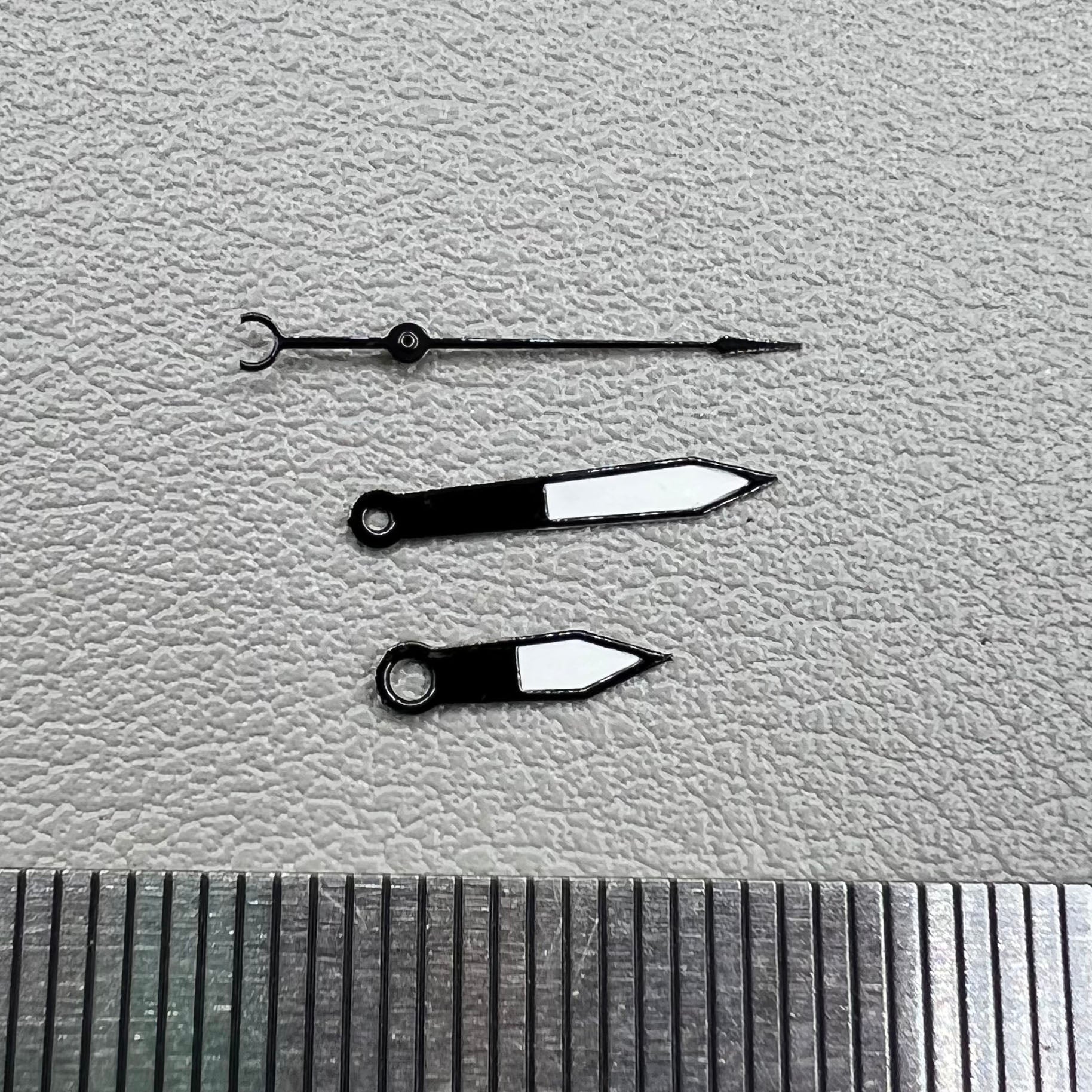 12mm Black Trim Arrow Shape Watch Hands Set for Hattori PC32 Quartz Movement