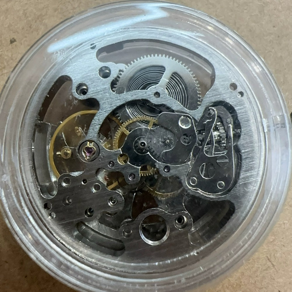 China Made Silver Hollow 7120 Automatic Mechanical Movement 3 Hands Big Size