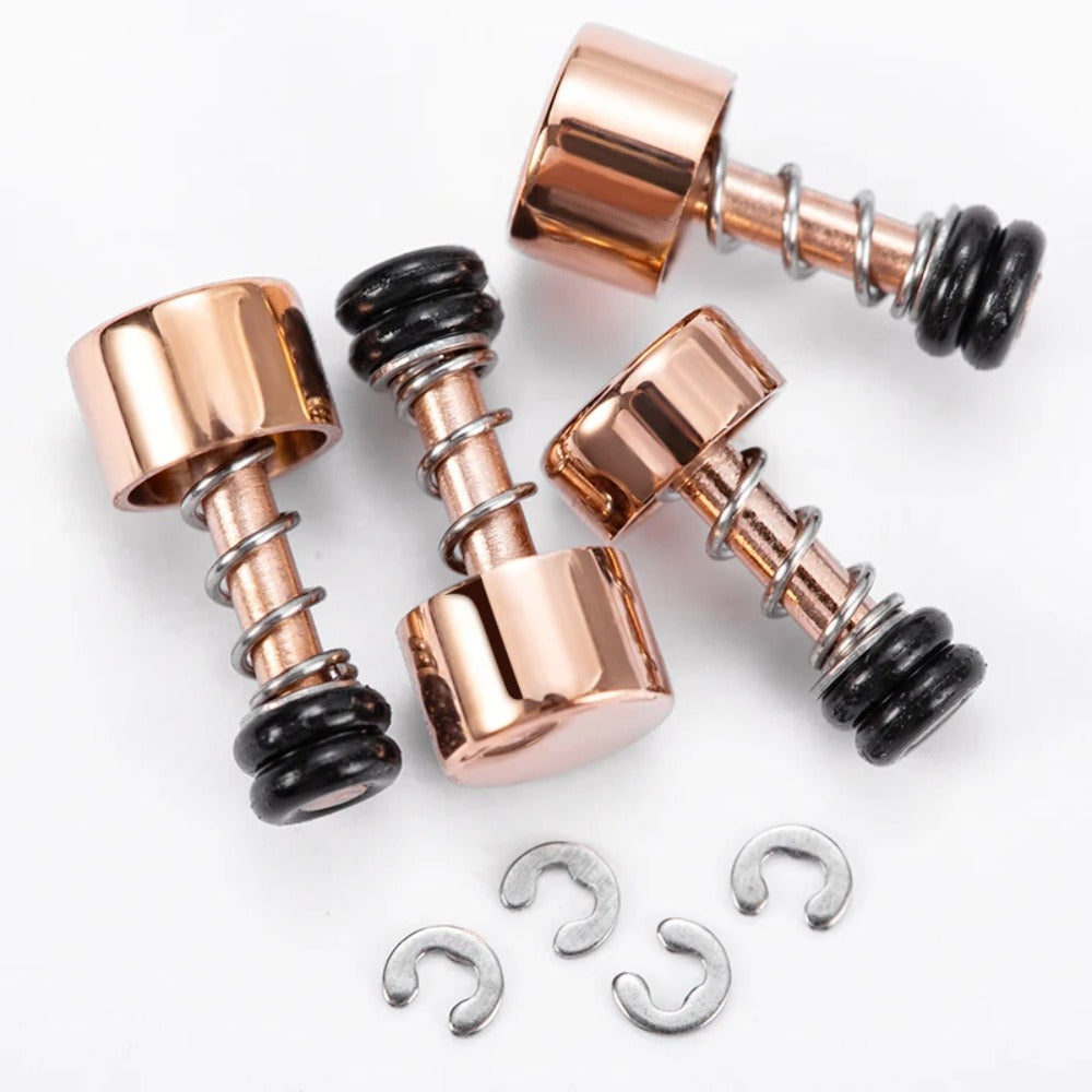 4pcs Rose Gold Watch Push Buttons for Casio DW5600 Waterproof Stainless Steel