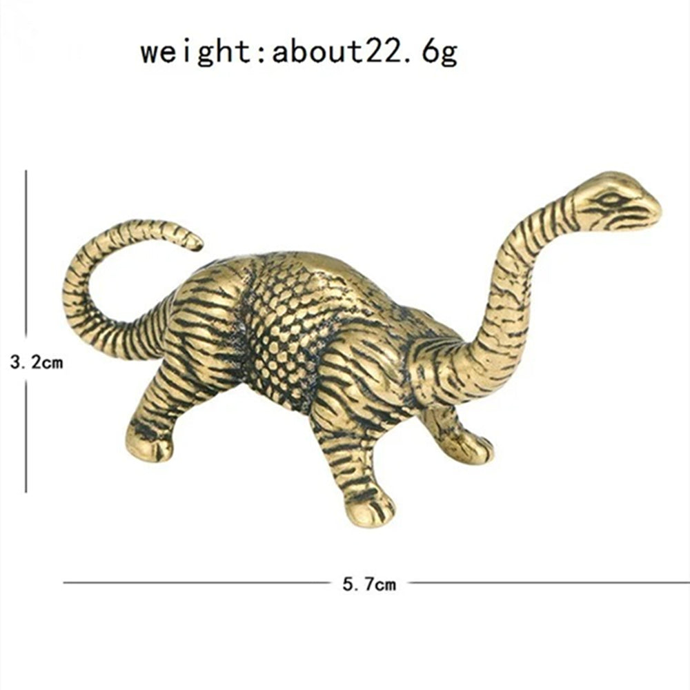 Solid Copper Cute Little Dinosaur Trinket Vintage Bronze Figurines