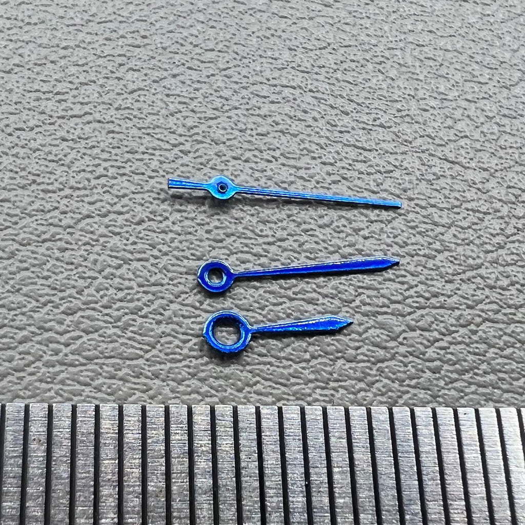 2 Sets/Pack 8mm Long Blue No Lume Watch Hands for Miyota 2035 Movement