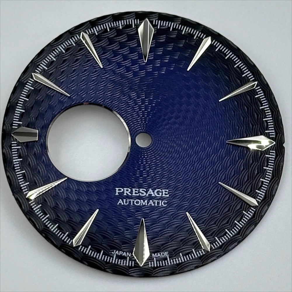 35mm Gradual Blue+Silver Nail Cocktail Modified Datejust Watch Dial for NH38